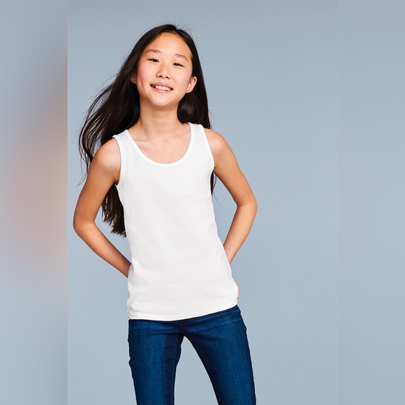 Kid’s White Tank Top - Picture 1 of 3